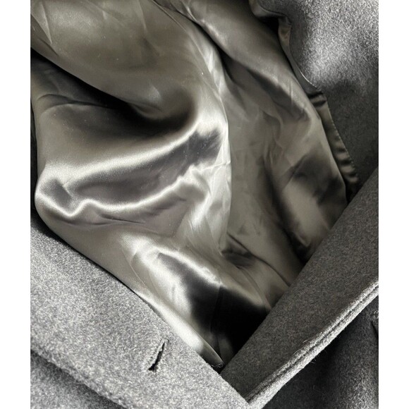 Vtg Pendleton Women's L 100% Virgin Wool Double Breasted Long Overcoat USA -Gray - Picture 13 of 14